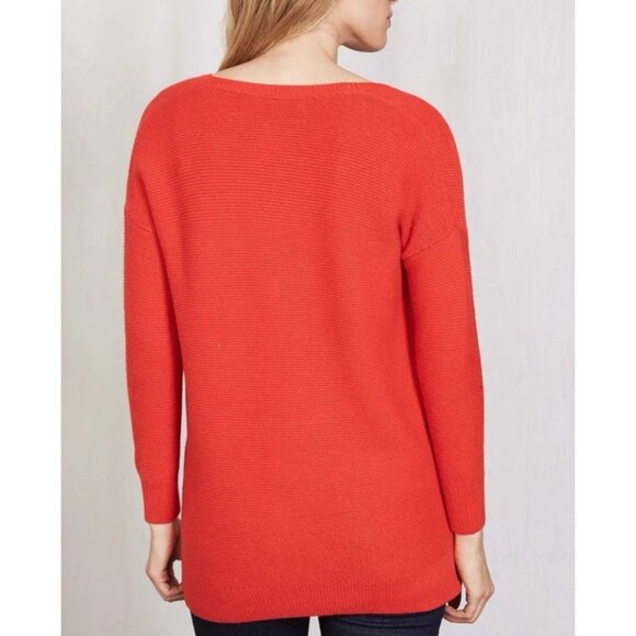 Boden Clare V-Neck Sweater Jumper Pullover Cotton Wool size L Relax Fit Casual - Picture 2 of 13